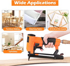 KN8016S 21 Gauge Pneumatic Upholstery Stapler for 80 Series Staples with 1/2" Crown Continuous Firing Mode Air Power Upholstery Staple Gun Fine Wire Stapler, DIY, Renovation, Furniture
