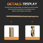Drill Bit, #38 Cutting Diameter, 4341 HSS Gold Finish 118° Cutting Angle Number Jobber Bits - (Applications: for Drilling Soft Metal Plastic Wood), 5-Pieces