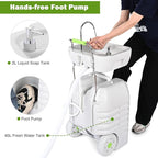 Yescom 45L Hand Wash Station Portable Wash Sink for RV Travel Outdoors