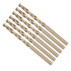 Drill Bit, 1/8" Cutting Diameter (3.175mm), 4241 HSS Black and Gold 118° Cutting Angle Versatile Jobber Bits - (Applications: for Drilling Plastic Wood Soft Thin Metal), 6-Pieces