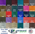 Paracord Planet Genuine Type III 550lb Paracord – Nylon Cord in Solid, Multi, and Reflective Colors – 25+ Colors and Length Options of 10', 25', 50', and 100'