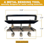 ER3 Three-Station Edge Roller Bender, Large Radius Sheet Metal Bead Roller Bender/Brake, 0-90° Bending Angle, Adjustable for Making 5/8" to 4" (16 to 102 MM) Bends in 29 to 22-Gauge Steel