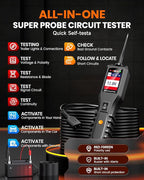 ANCEL PB100 Automotive Power Circuit Probe Tester, 12 24V Electrical Short/Open Breaker Finder, AC DC Diode Resistance Relay Tester, Continuity Test Digital Multimeter/Ohmmeters, 20 + 20FT Cable