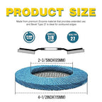 Flap Discs 4 1/2 for Angle Grinder, 12 Pcs Flap Discs 120 Grit, 4.5" x 7/8" High Density Zirconia Type 27 Flap Sanding Disc for Grinding, Rust Removal, Sanding and Finishing - 12 Packs
