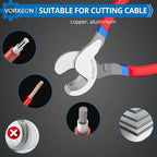Wire cutter 10 Inches Red Heavy duty high leverage cable cutter tool Sharp cutting blade for Aluminum/Copper/Communications cables