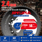 14" Miter Table Saw Blade, TCT Metal Cutting Saw Blades with 66T & 1" Arbor, Professional for Iron Steel Aluminum Stainless Steel Ferrous Metals