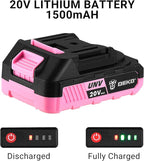 Power Drill Cordless: DEKO PRO Pink Cordless Drill 20V Electric Power Drill Set Tool for Women Drills with Battery and Charger 20 Volt Drills Driver Kit