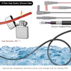 Silicone Multimeter Test Leads Kit, Banana Plug, Alligator Clips, Tester Hook Tip Test Clip for for Fluke Multimeter Electronic Clamp Meter Accessories