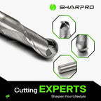 Carbide Ball Nose End Mill 2 Flute 8mm SHK. 8mm Cutting Dia. 3D Carving, High-Speed and Deep Cutting, AlCrN Coated, Apply for Alloy Steel, Stainless Steel and Various Cast Iron.