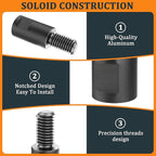 5/8"-11 Angle Grinder Extension Shaft Connecting Rod 2" Airway Buff Extender Durable Aluminum Extension Shaft for Power Angle Grinder and Buffing Wheel Polishing Kit Accessories - Black