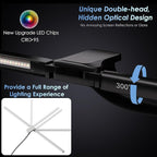 Desk Lamp with Metal Base, 31.5" LED Desk Lamp for Home Office, 24W Double Head Desk Light, Dimmable & Color Temperature, Table Lamp with Remote Control, Brightest Computer Monitor Light