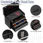 Rolling Tool Box with Wheels, 5-Drawer High Capacity Tool Chest with Wheels, Removable Storage Toolbox with Lock for Garage, Workshop