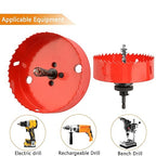 Heavy Duty Hole Saw Bit With Hex Shank, HSS Arbor Bi-Metal Cutter for Wood Corn Hole Boards, Plastic, Drywall (83)