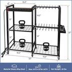 TC-HOMENY Power Tool Organizer Cart with Charging Power Strip, 28 Drill Tool Garage large Storage Racks with Wheels, Heavy Duty Tools Organizer Station, Festive Gifts for Men Dads