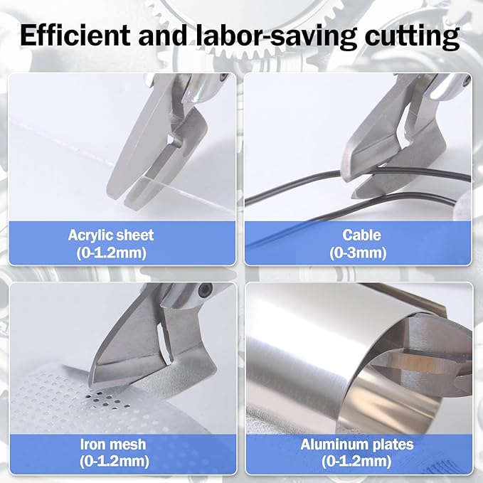 360° Pivoting Drill Metal Shear Attachment - for Curved & Straight Cutting, Professional Power Tool Accessory for Cordless & Corded Drills, Metal Cutter for Iron, Aluminum & Copper Sheets- B