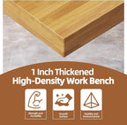 48" Adjustable Workbench, Work Bench Table with Power Outlet, Metal Tool Bench Work Bench for Garage, Large Load Capacity Garage Workbench for Workshop,Office,Home