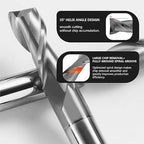 3PCS 3/16" Micrograin Carbide Square End Mill Set 2 Flute HRC 55 AlTiN Coating End Milling Bits for Milling Alloy Steels, Hardened Steel, CNC Router Bits