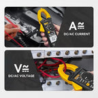 Digital Clamp Meter 6000 Counts Voltage Tester with Auto Range,AC/DC High Voltage,AC/DC Current,DC Power, ACV VFD, Resistance, Capacitance, Diode, Live Wire Test, NCV, True RMS,AC Current Meter LD206+
