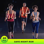 Hercicy 12 Pcs Reflective Vest High Visibility Safety Vests, Adjustable Bright Neon Lightweight Strap Gear (Orange)