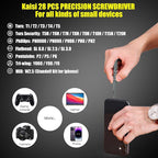 Kaisi Precision Torx Screwdriver Set 28 in 1,Mini Flathead and Phillips Torx T1-T20 Star Pentalobe CRV Small Screwdriver Set for Computer, Watches, Electronics, Eyeglasses Tools Repair Kit