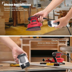 Hand Sanders for Wood, 14,000 RPM Compact Electric Sander Tool with 20 Pcs Sandpapers and Upraged Dust Box, Electric Sanders for Wood, Detail Sander for Sanding, Polishing, Removing Paint in Home