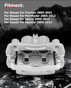 cciyu Front Left Brake Caliper Assembly w/Bracket 19B3123A 2005-2022 For Nissan For Frontier,2005-2012 For Nissan For Pathfinder,2005-2015 For Nissan For Xterra,2009-2012 For Suzuki For Equator