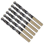 Drill Bit, 10mm Cutting Diameter, 4341 HSS Gold and Black 118° Cutting Angle Number Jobber Bits - (Applications: for Drilling Soft Metal Plastic Wood), 6-Pieces