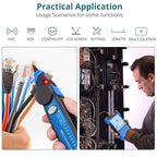 Network Cable Tester with NCV, Poe Cable Tracker Ethernet Cable Finder for Cable CAT5 CAT5e CAT6 Cat7 Cat8 Wire Tracker Test Fault Distance Location and Length Measurement for Telephone Line