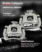 cciyu Front & Rear Brake Calipers Assembly w/Bracket 2008-2012 For Chrysler For Town & Country,2008-2012 For Dodge For Grand Caravan,2009-2012 For Volkswagen For Routan 18B5044 18B5045 18B5081 18B5080