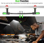 SYLSTAR Work Light for Mechanic, 2400LM LED, 4400mAh Rechargeable, Magnetic, Underhood Work Light with Hooks for Car Repairing/Inspection/Garage/Workshop/Emergency