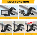UTV Whip Mount, UTV Flag Light Mounting Bracket, Aluminium Alloy - 360° Rotating Flag Hole - Fits Perfect on 1.75" to 2" Roll Cage of Can Am Maverick X3 Polaris RZR XP 1000(Black,2PCS)