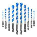 Carbide Drill Bit Set - Dry Drill Bit Set for Masonry, Concrete, Bricks, Wood, Plastic etc(6 * 5/8 * 2/10 * 2/12MM Quick-fit Shank)