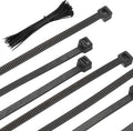 PATIKIL Cable Zip Ties 14 Inch, 100 Pcs Self-Locking Nylon Wire Tie Wraps Heavy Duty Cord Management with 50 lbs Tensile Strength for Indoor and Outdoor, Black (0.2" W)