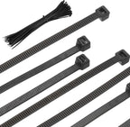 PATIKIL Cable Zip Ties 14 Inch, 100 Pcs Self-Locking Nylon Wire Tie Wraps Heavy Duty Cord Management with 50 lbs Tensile Strength for Indoor and Outdoor, Black (0.2" W)