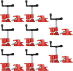 Wood Gluing Pipe Clamp Set | 3/4" Heavy Duty Woodworking Cast Iron Pipe Clamps Quick Release Pipe Wood Clamps (8 Pack, 3/4")