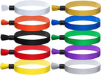 100 Pcs Cloth Event Wristband, Disposable Wristbands for Events, Colored Wristbands Events,for Lightweight Concert,Club Entrance Wrist Strap Party Wristband Event (Color : ASSORTED COLOR)