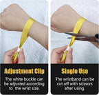 100 Pcs Cloth Event Wristbands, Event Wristbands, Colored Wrist Bands for Events, for Lightweight Concert Wrist Strap for Activities, Party Bracelets for Events (Color : Gold)