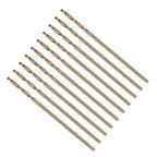 Drill Bit, #55 Cutting Diameter, 4341 HSS Gold Finish 118° Cutting Angle Number Jobber Bits - (Applications: for Drilling Soft Metal Plastic Wood), 10-Pieces