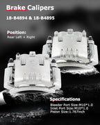 cciyu Rear Left & Right Brake Calipers Assembly w/Bracket 18-B4895 18-B4894 2006-2008 For Dodge For Ram 1500,2003-2008 For Dodge For Ram 2500,2003-2008 For Dodge For Ram 3500