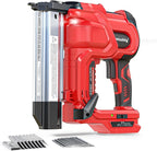 Cordless 2" Brad Nailer Compatible with Milwaukee Battery(No Battery), 2-in-1 Electric Nail Gun/Staple Gun, 18 Gauge Nail Gun Battery Powered with 1000 Nails for Wood Carpentry