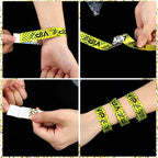 Teling 500 Pack VIP Plastic Wristbands Bracelets Party for Events VIP Custom Wristbands Plastic Bracelets Tear proof Waterproof Wrist Bands Arm Bands for Events Concerts