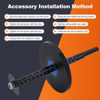 MeaoweraPVC Pipe Internal Cutter Set – 360° Rotating Pipe Cutting Tool with Adjustable Depth Gauge, 5 Blades, 2 Mandrels & 2 Hexagonal Handles, Portable Internal Cutter for PVC/ABS Pipes