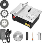 Precision Mini Electric Table Saw, DIY Hobby Handmade Woodworking Bench Cutting Machine Adjustable Cut Depth Small Desktop Saw for Miniature Wood Craft (Regular style)