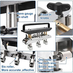 Three Station Roller Bender, 0‑90 Degree Angle 13‑130mm Bending Roller Metal Bending Tool, Standing Seam Roofing Tools, More Even Bending, Not Limited by Length