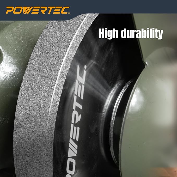 POWERTEC CBN Grinding Wheel 8 Inch 320 Grit, 1-1/2" Wide, 5/8" Arbor – Bench Grinder Sharpening Wheel for HSS Tools, Lathe Chisels, and Woodturning Tools (15705)
