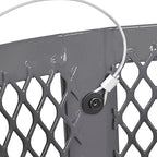 Global Industrial 36 Gallon Outdoor Steel Trash Can with Dome Lid, Plastic Liner and Anchor Kit Included, 23-1/2" Diameter x 40" H, Powder Coat Finish, Unassembled, Gray