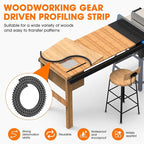 Flexible Router Edge Guide,Professional Router Templates for Woodworking Accessories,Flexible Curve Guide for Precise Thread Border, Curve and Arc Angle Positioning(Black 78INCH)