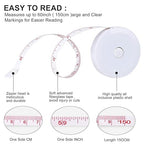 12 Pack Soft Retractable Measuring Tape - Tape Measure for Body Measuring Metric Tape Measure Double Scale Soft Tape Measure for Body Fabric Sewing Tailor Cloth Knitting Home Craft Measurements