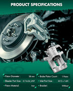 SCITOO 192576 Rear Right Disc Brake Caliper Assembly Without Bracket For Audi For A3/For TT,For Volkswagen For Beetle/For Beetle Cabrio/For Golf/For Golf City/For R32