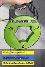 Electrical Fish Tape 1/6-Inch x 100-Foot Fish tape Wire Puller 100ft PET Diameter 3 Wires Twisted with Guide Spring Optimized Housing and Handle Wire Threader Wire Puller【4.5mm*30m】
